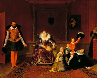Enrique IV sorprendido por el embajador español mientras juega con sus hijos, por Jean Auguste Dominique Ingres (1780-1867).