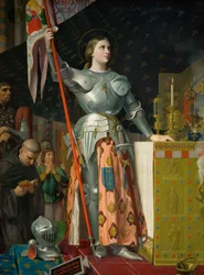 Juana de Arco en la coronación de Carlos VII en la catedral de Reims