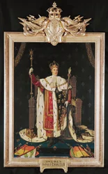 El rey Carlos X con vestiduras de coronación