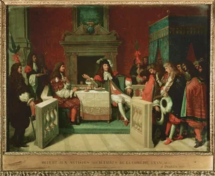 Luis XIV cenando con Moliere