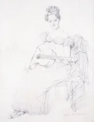Retrato de la señorita Elizabeth Keating tocando su guitarra, 1816
