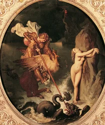 Ruggiero rescatando a Angélica