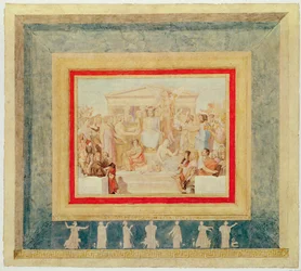 La apoteosis de Homero, diseño para el techo del Louvre, 1826-27