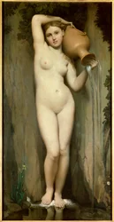 La fuente, pintura de Jean-Auguste-Dominique Ingres (1780-1867), 1856, dimensiones 1,63 x 0,80. París, Museo de Orsay