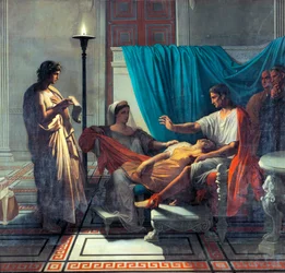 Virgilio leyendo la Eneida a Augusto, Octavia y Livia, de Jean Auguste Dominique Ingres