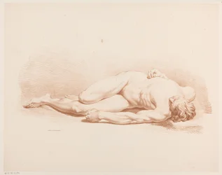 Hombre desnudo recostado