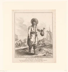 Vendedor de limonada
Le Marchand de Limonade (título en el objeto)
Comerciantes y vendedores ambulantes de San Petersburgo y Moscú (título de la serie)
Premiere Suite de Cris et Divers Marchands de Petersbourg et de Moscou (título de la serie)
