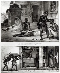 Un cirujano negro; Tienda de un vendedor de carne de cerdo
