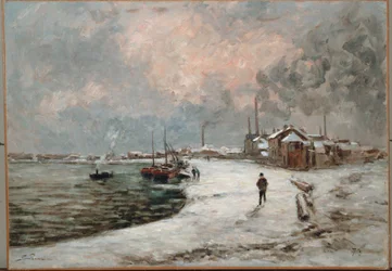Nieve en Ivry (óleo sobre lienzo)