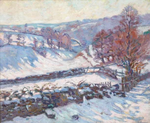 Paisaje nevado en Crozant