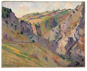 Las cavernas de Prunal cerca de Pontgibaud (óleo sobre lienzo)