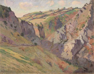 Las cavernas de Prunal cerca de Pontgibaud, Auvernia (óleo sobre lienzo)