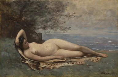 Bacante junto al mar, 1865