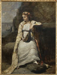Haydee, jeune femme en costume grec - joven vestida a la griega, quizá la heroína del "Don Juan" de Byron ...