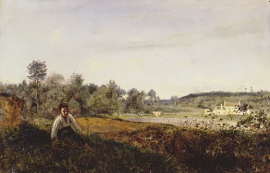 Jeune Patre Assis en Vue de l
