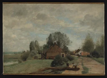 La Route aux Boucherons, Arleux-du-Nord, julio de 1871 (óleo sobre lienzo)
