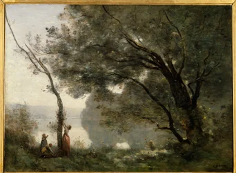 Recuerdo de Mortefontaine. Pintura de Camille Corot (1796-1875)