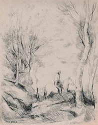 El jinete en el bosque, c.1854