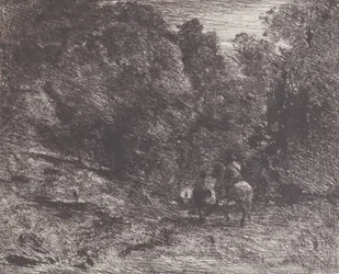 Dos Viajeros en un Bosque