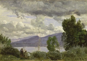 Vista del Chalet de Chenes, Bellvue, Ginebra, 1857