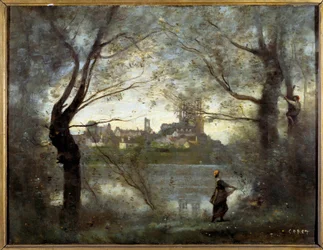 Vista de Mantes (Mantes-la-Jolie, Yvelines) Pintura de Camille Corot (1796-1875) 1865 Reims, Museo de Bellas Artes