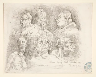 Croquis de Grotesques (Sketches of Grotesque Heads)