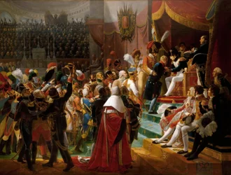 Primera distribución de las condecoraciones de la Legión de Honor en la iglesia de los Inválidos, 14 de julio de 1804