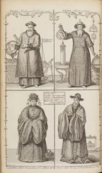Retratos de Ferdinand Verbiest, Adam Schall, Candida Xu y Xu Guangqi De una descripción de la e