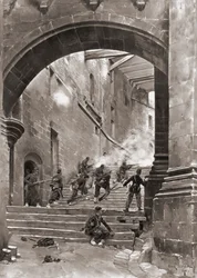 Soldados franceses en combate, Guerra Franco-Prusiana
