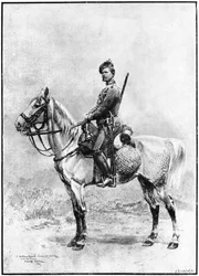 Un cazador de la guardia, Rusia, 1892
