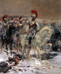 Campaña rusa de 1812: Antes de la carga, los carabineros en Winkowo