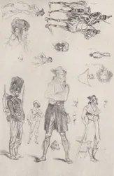Hoja de bocetos, 1868