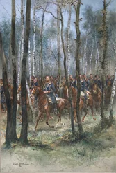 Soldados a caballo, 1884