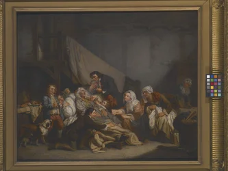 Muerte de un anciano (óleo sobre lienzo)