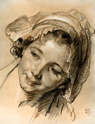 Estudio de cabeza de una niña