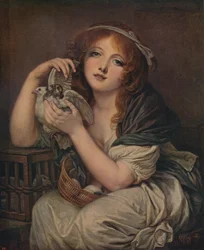 Mujer con palomas
