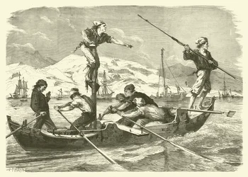 Pescando pez espada en la costa de Sicilia