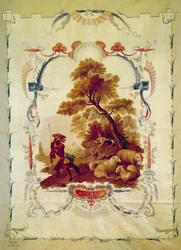 El lobo se convirtió en pastor. Ilustración para la fábula de Jean de La Fontaine