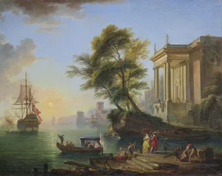 Marina, atardecer