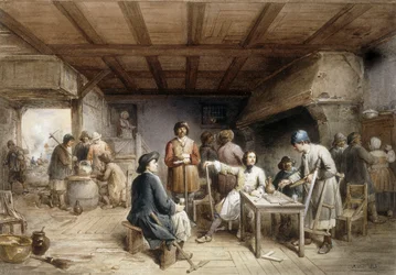 Carpinteros navales descansando, 1846