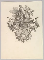 Viñeta con Hefesto y Putti, 1779