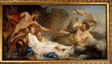 Ulises en la isla de los feacios. Pintura de Jean Baptiste Pierre (1713-1789)