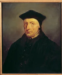 Retrato de Guillaume Budé (1467-1540), humanista francés. Jean Baptiste Mauzaisse (1784-1844).