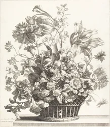 Una Cesta de Flores de Primavera