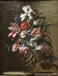 Flores en un jarrón.