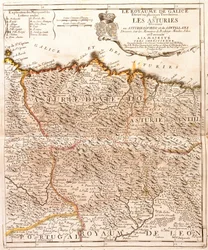 Mapa de Asturias (España)