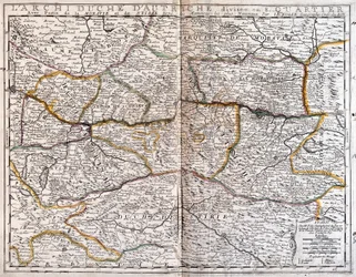 Mapa de Austria (Grabado)
