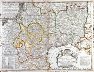 Mapa de Languedoc (sur de Francia)
