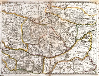 Mapa de la Valaquia Morava (República Checa)