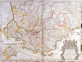 Mapa de Provenza (Francia)